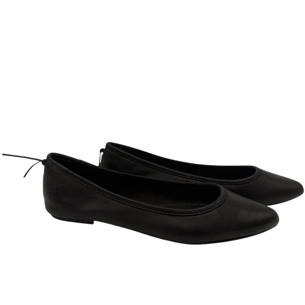 Frye Regina Black Leather Ballet Pointed Toe Flats Size 7
